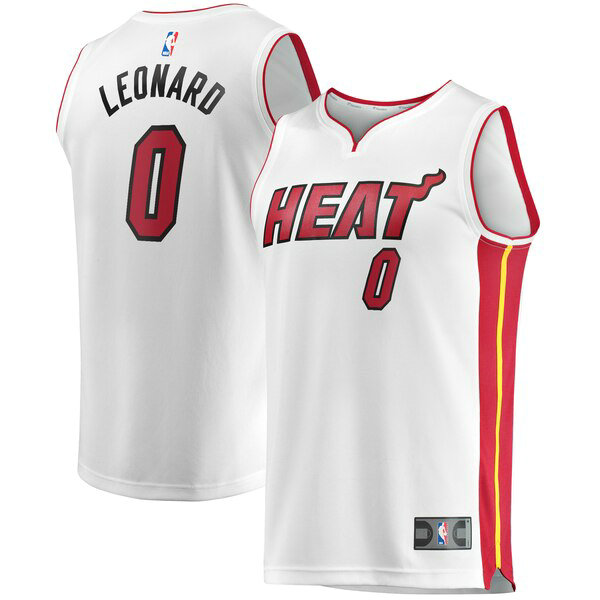 Camiseta Meyers Leonard 0 Miami Heat Association Edition Blanco Hombre